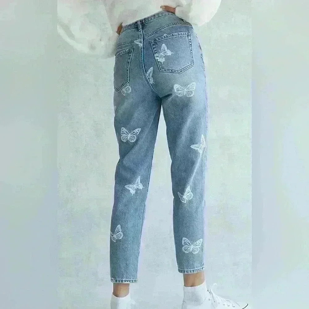 PacSun Eco Butterfly Ultra High Rise Slim Fit Jeans Size 28 - Picture 2 of 6